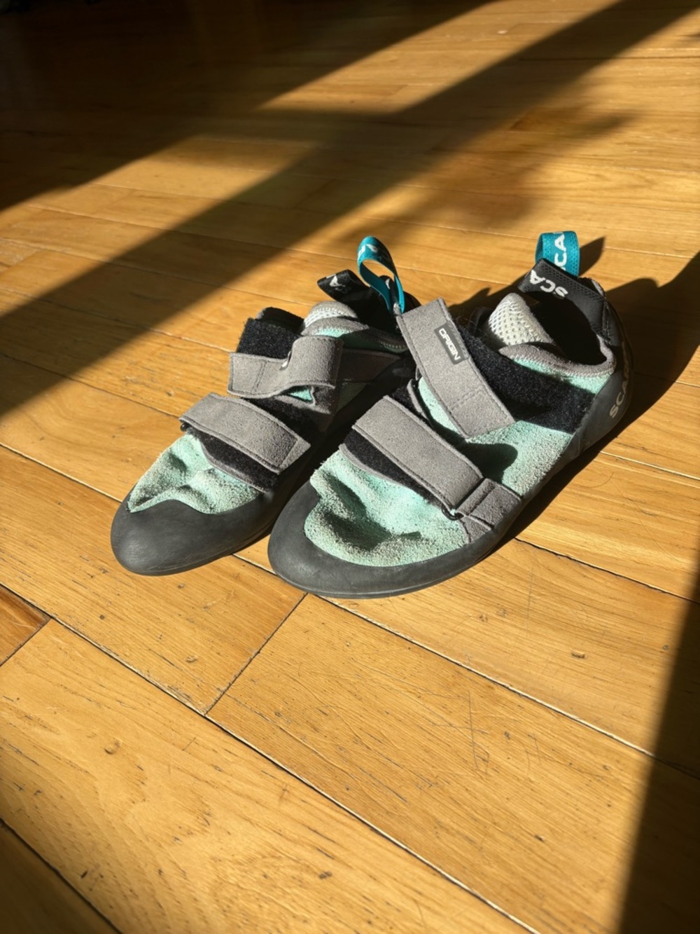 Scarpa Womens Light Blue and Gray Climbing Shoes